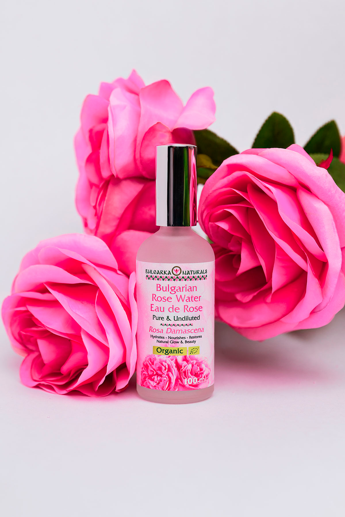 100% Pure Organic Bulgarian Rose Water – 100 ml